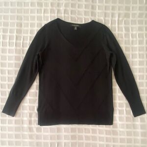 Banana Republic Lightweight V-Neck Sweater Black